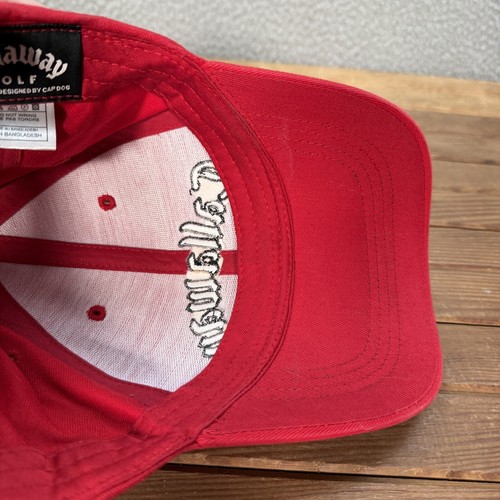 Callaway Golfmütze Erwachsene rot Riemen hinten Vater Kappe Athleisure Golfen adrett - Bild 9 von 9
