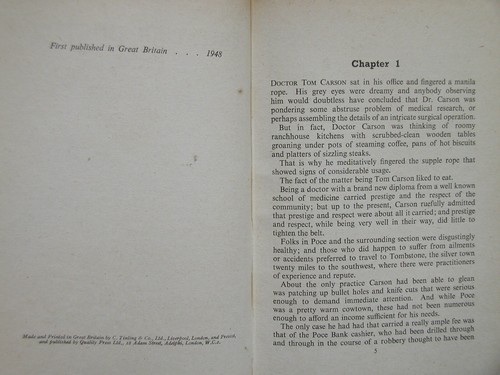 Frontier Doctor. By Bradford Scott. 1948 HB in DJ 1st Edn. Western Cowboy Novel - Picture 4 of 4