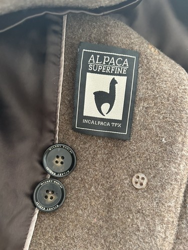 Hilary Radley 10 Alpaca Wool Blend Lined Coat Jacket Soft Brown Peruvian - Picture 4 of 13