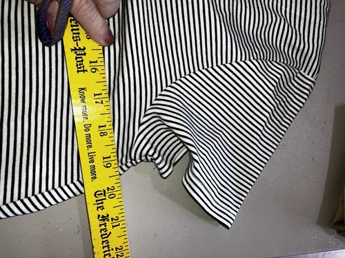 Vestido para mujer Talbot's grande a rayas blanco y negro hasta la rodilla rayón T2 - Imagen 7 de 7