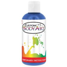 8 oz BLUE Body Art TEMPORARY TATTOO AIRBRUSH PAINT Ink