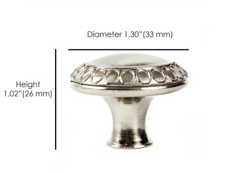 De colección Manija Redonda Tirón Cocina/Baño Gabinete Hardware Cepillado - Imagen 6 de 10
