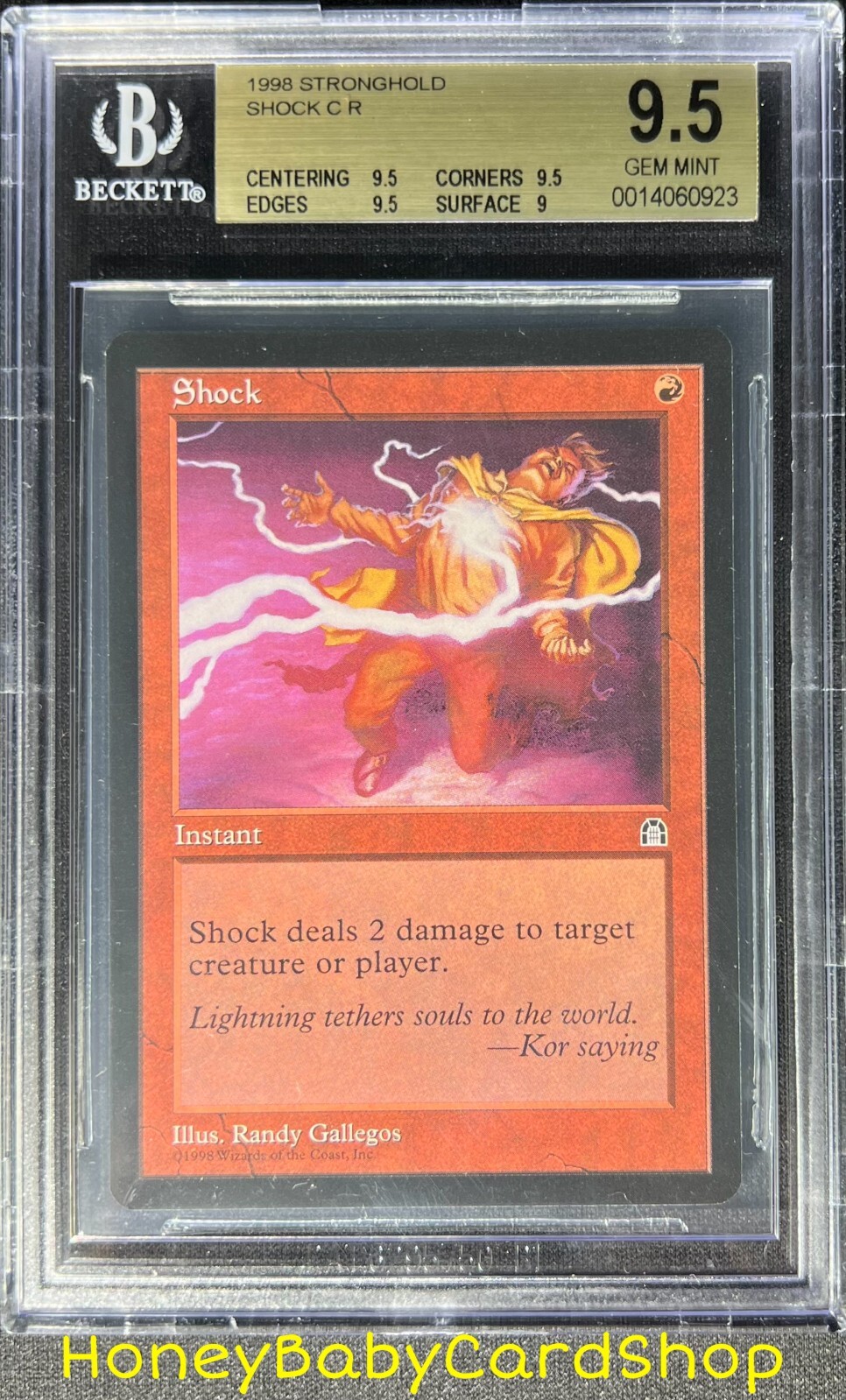 MTG Stronghold 1998 Shock BGS 9.5 GEM MINT Silver Age Iconic Staple