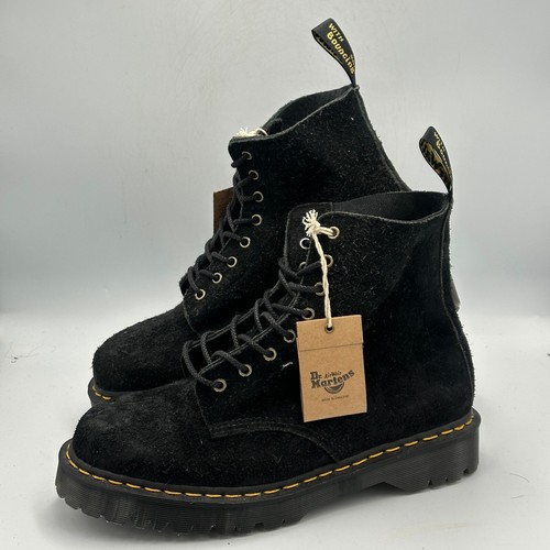 Dr. Martens 1460 Pascal Tufted Suede C.F Stead Black UK10 Boots Made in England