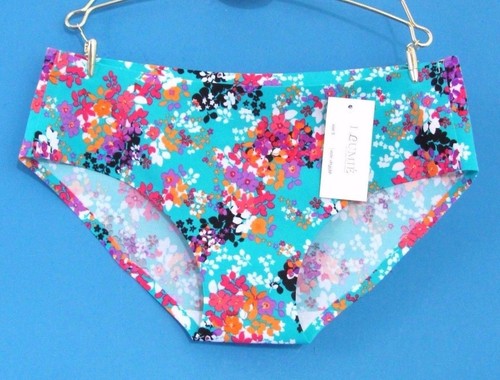 B9 LUMIE White Blue Pink Floral stretchy sexy Low cut sissy bikini panties S - Picture 6 of 9