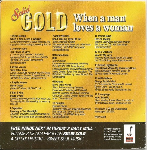 SOLID GOLD - 4 DISCS - VARIOUS ARTISTS - MAIL PROMO MUSIC CD - Imagen 3 de 5