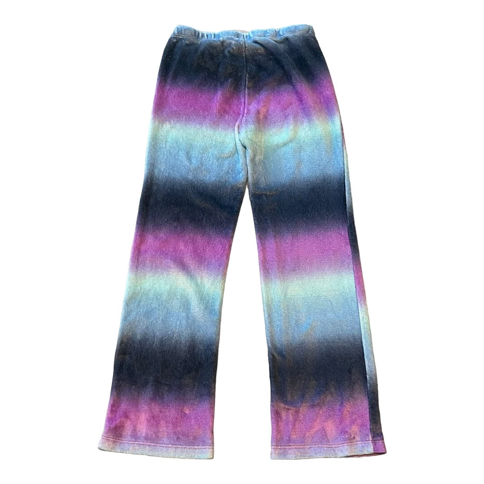 Pantalón de pijama difuso Justice Girls 12 púrpura rosa azul bloque de color acuarela pulón Foto 2 de 4