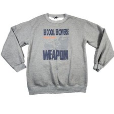 Converse VTG Gray Graphic Crew Neck Sweatshirt Sz L Grunge Skater Unique