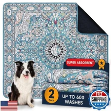YOSEPATI Washable Pee Pads for Dogs 2 Pack,36"x36" Waterproof Non-Slip Reusab