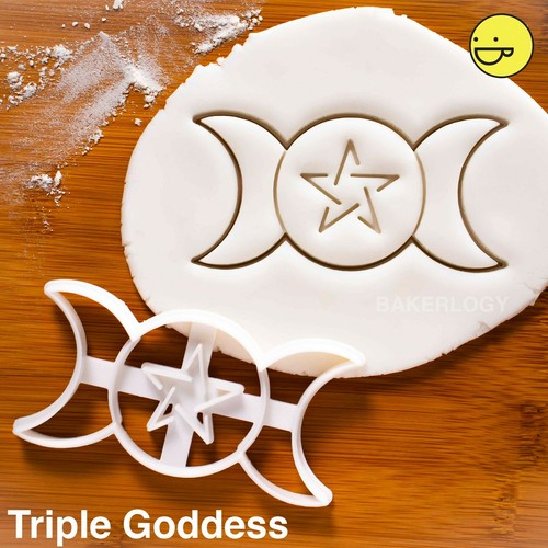 Triple & Spiral Goddess cookie cutters | neopagan woman wicca Wiccan pagan deity - Picture 3 of 11