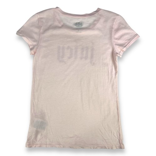 Juicy Couture Girls Logo T-Shirt Size 12 Lightweight Cotton Pink Tee *FLAW* NWD - Picture 3 of 13