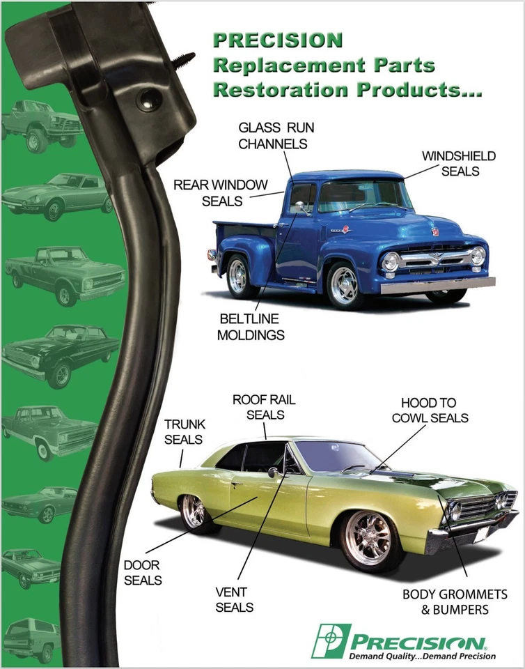 New 14-Pc Weatherstrip Kit / For 1967-1970 Ford Truck F100 F250 F350 - Imagem 3 de 3