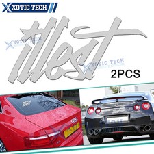 2pcs Car Outdoor Pre-cut Vinyl Fatlace Illest Symbol Sticker Decal Universal Fit