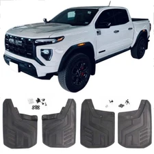 4PCS Front & Rear Flat Splash Mud Flap Guard Mudguard Fit 2023-2025 GMC CANYON
