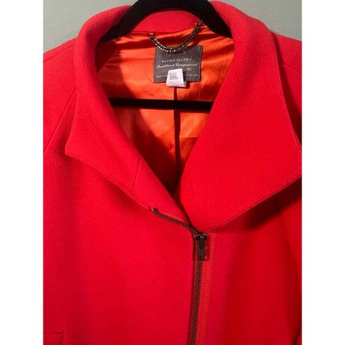 J. Abrigo Crew Vibrant Rojo Doble Tela Sobre Mezcla Lana, Talla 8 - Imagen 4 de 12