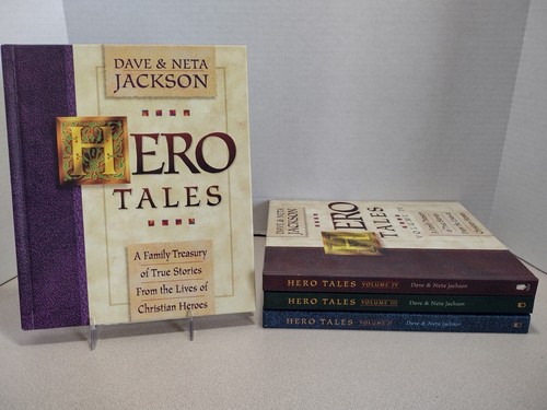 Hero Tales Set Vol. 1-4 Dave & Neta Jackson Hardcover Kids Christian Biography
