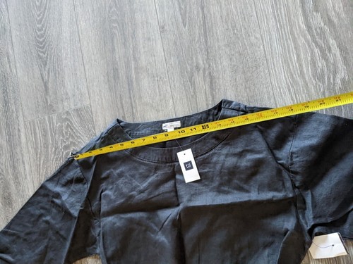 NWT NWOT Gap 100% Cotton Casual Vacation Shirt Dress Charcoal / Black - Picture 18 of 56