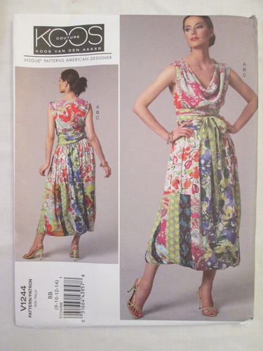 Vogue 1244 Koos Van Den Akker American Designer Skirt Top Pattern 8-14 UC FF New - Picture 1 of 2