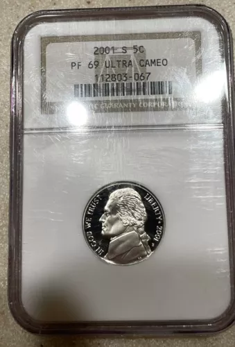 2001-S Jefferson Proof Nickel, NGC PF69 Ultra Cameo - Free Shipping