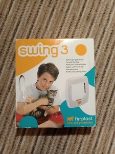 10x BULK Ferplast 4-way Manual Cat Flap Swing 3b White Pet Small Dog Door