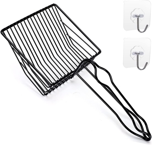 Metal Cat Litter Scoop, Fast Kitty Box Pooper Scooper with Holder, Deep Large Sh - Picture 10 of 12