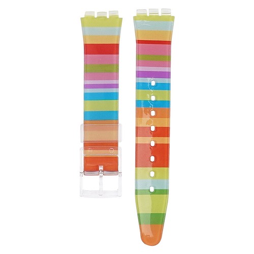 Rainbow schmales Silikonarmband für Swatch Uhr 16 mm 17 mm 19 mm Ersatzband - Bild 13 von 14
