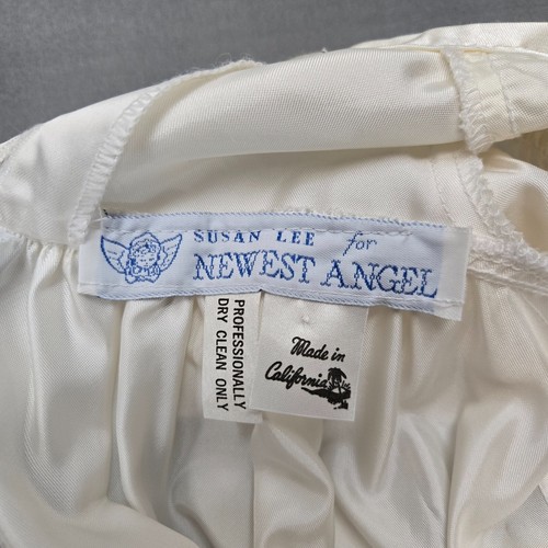 Vintage Infant Christening Gown Lace Baptism Dress Slip Heirloom Formal USA - Picture 2 of 23
