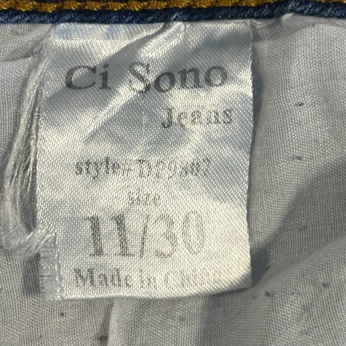 Ci Sono Women Sz 11 Blue Jeans Denim Skinny Low Rise Distressed Medium Wash - Picture 8 of 9