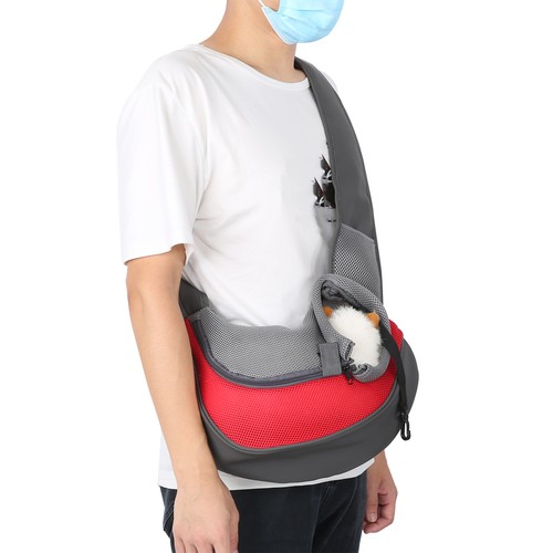 (Large)Puppy Carrier Oxford Cloth Mesh Material Adjustable Strap ZK