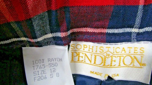 Women's Size 12 Multicolor Plaid Check Rayon Stretch Shorts By Pendleton - Picture 2 of 4