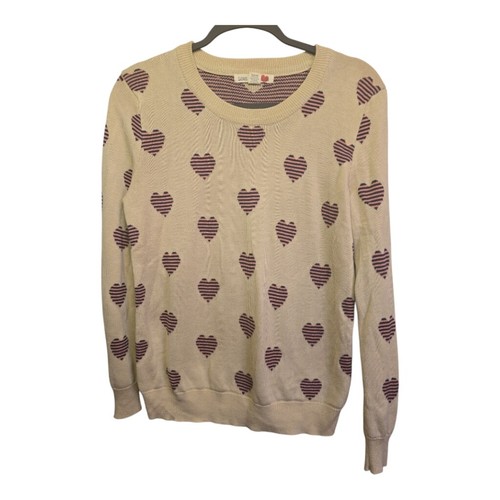 Love By Design Sweater, Size Large, Beige & Pink - Picture 1 of 6