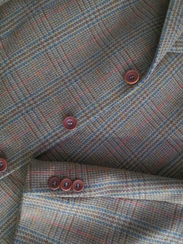 Magee Woven in Scotland By Reid & Taylor hounds tooth tweed sport coat 44 L - Picture 5 of 10