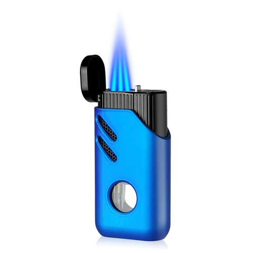 2 Pack Torch Lighter Triple Jet Flame Butane Refillable Torch Lighters with Box - Picture 3 of 15