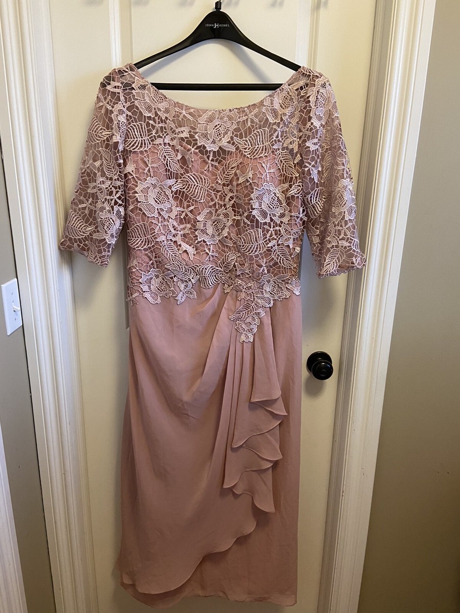 peach lace bridesmaid dresses jjs house dress Upper With Detailed Designed Ruffle Dress burnt peach bridesmaid dresses JC Penney Vintage Navy inv-15 knee length Size:us-4