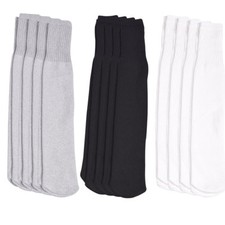 4 Pairs Athletic Thick socks Calf / Knee High Men's Tube Socks White Black Gray