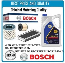 BOSCH AIR OIL FUEL FILTERS AND 5L ENGINE OIL FOR PEUGEOT S2154P3261N9289K10