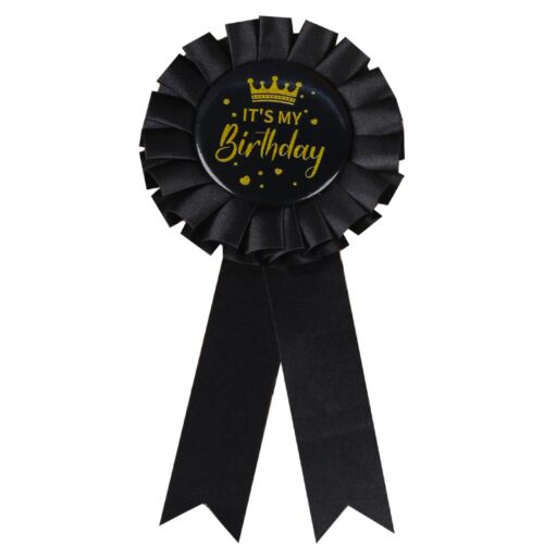 Happy Birthday Badge Pin Its My Birthday Pin Ribbon Satin Fabric Birthday Brooch