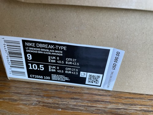 Nike Men’s DBreak-Type Black And White Size 9 n.354 clean with box - Picture 7 of 7