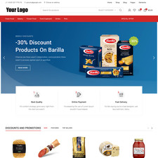 Grocery Shop Website Design with Free VPS Web Hosting and Installation