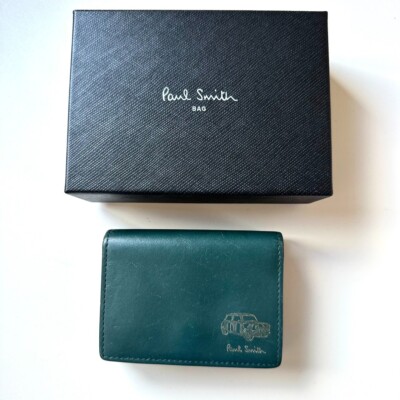Paul Smith Authentic Leather trifold wallet Mini Cooper dark green