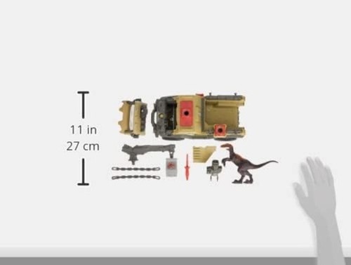 Jurassic World Capture 'n Crush Truck Playset with Velociraptor & AR Features - Bild 5 von 9