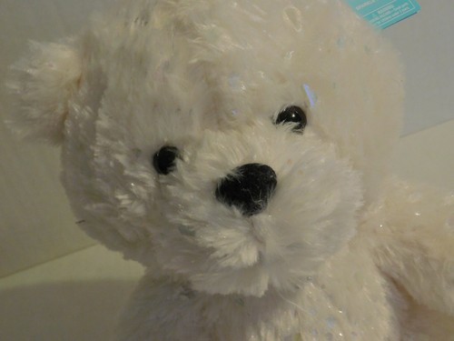 Teddybär Stofftier Plüsch Creme Glitzer Schillernd 10, Zoll - Bild 8 von 9
