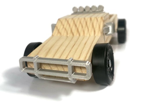 Pinewood Car Derby Trophy Truck with Accessories BODY ONLY NO WHEELS / AXLES - Picture 2 of 11