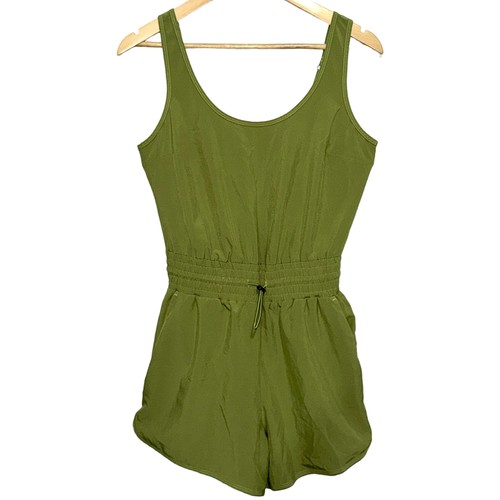 Abercrombie & Fitch grün elastisch ärmellos sportlich Utility Strampler Größe Small