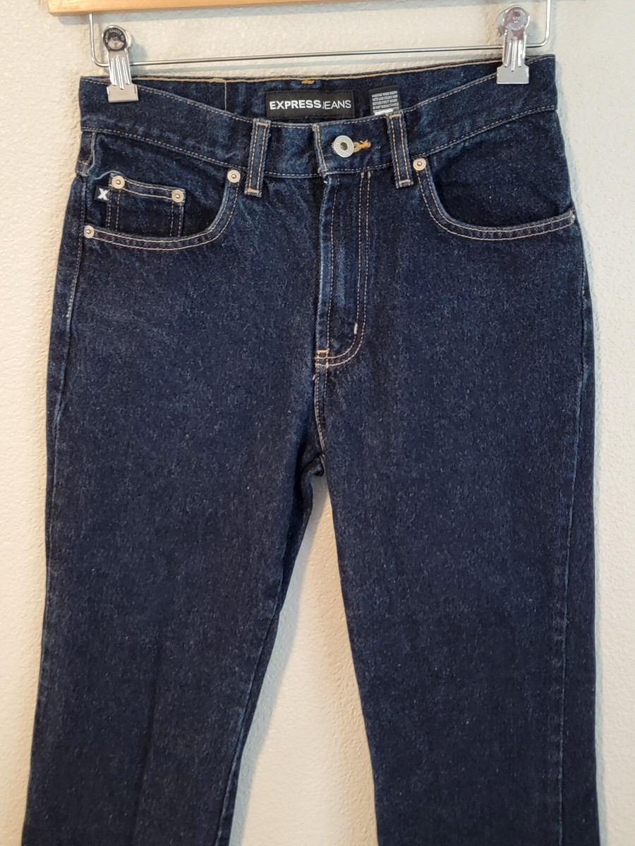 Jean Express Femme Taille 4 - Coupe évasée (flare), Délavé Foncé, Très Bon état Occasion
