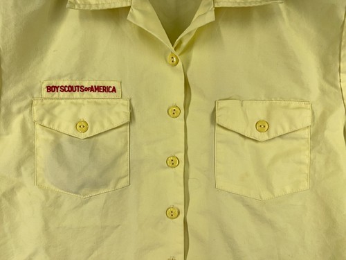 Boy Scouts of America Uniform Shirt Womens Medium Yellow Short Sleeve READ - Picture 6 of 14