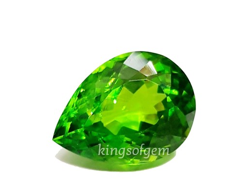 32.40 Ct Beautiful Green Peridot Pear Top Quality Green Color Loose Gemstone - Picture 4 of 6