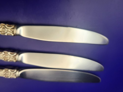 Reed & Barton SILVER MAJESTY 1970 Versilbertes 3er Set Tafelmesser 8 7/8" - Bild 4 von 5