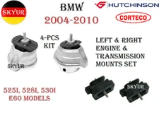 Engine Motor and Transmission Mounts Kit 4pcs For 04-10 BMW 525i 528i 530i 535i