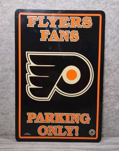 NHL Hockey Philadelphia Flyers Plastic Reserved Fan Only Parking Sign ~ 18"x12" - Picture 1 of 4